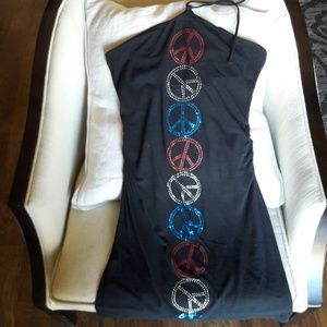 Tight stretch black dress